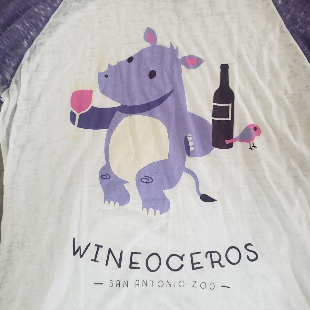 Duck Company Wineocerus San Antonio Zoo Graphic Long Sleeve Baseball T Shirt M - Picture 2 of 7